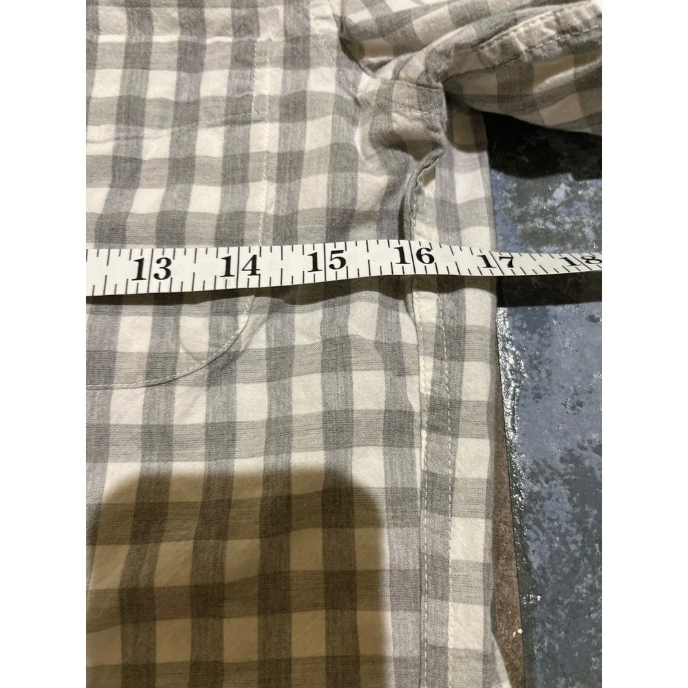 J‎ Crew Slim Untucked Gingham Organic Cotton Stretch Button Down Shirt Size S